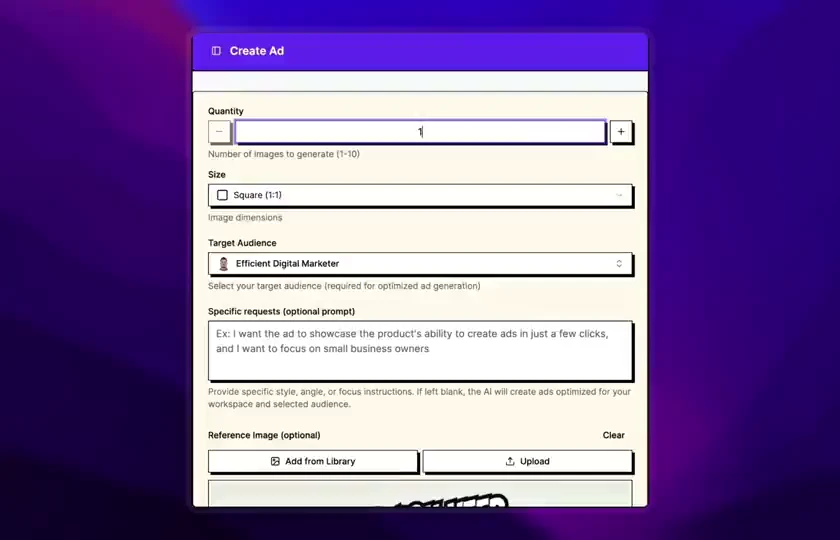 HamsterAds Step 2 - Create your ads