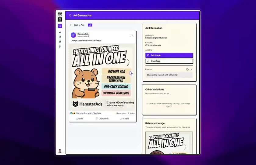 HamsterAds Step 3 - Preview and Edit